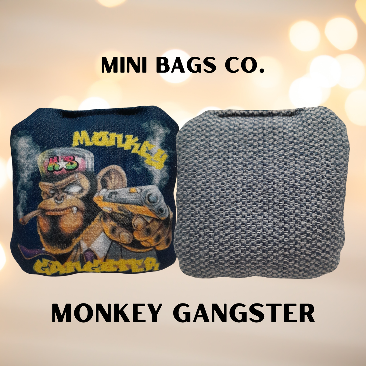 Monkey Gangster Mini Cornhole Bags front image