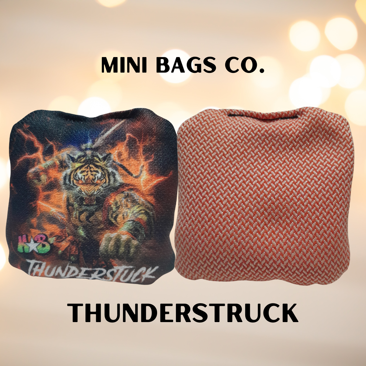 Thunderstruck Tiger Mini Cornhole Bags front image